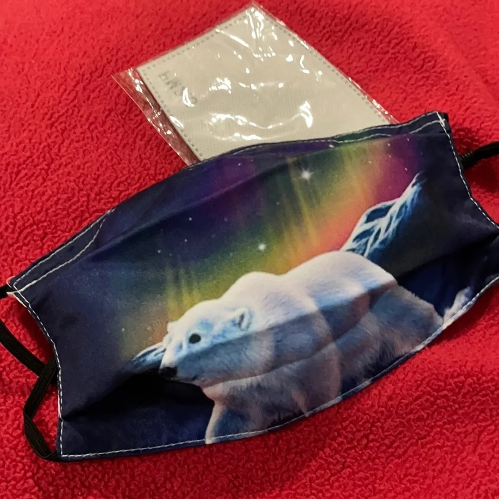 6/$20 New polar bear face mask